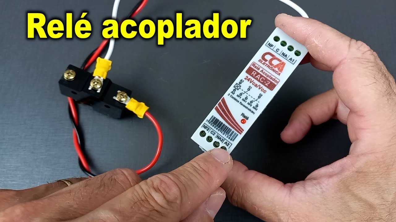 Relé acoplador com dois contatos