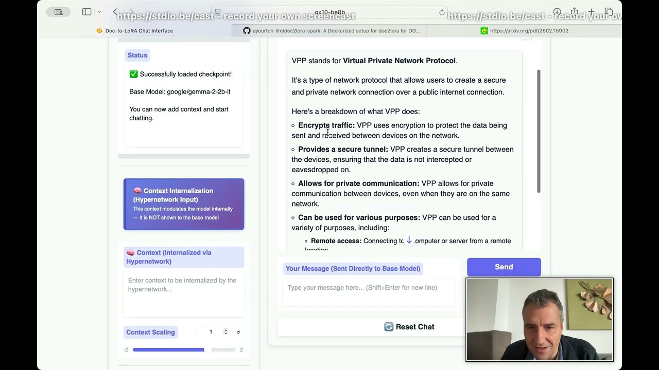 doc2lora demo on DGX Spark - containerised LLM setup
