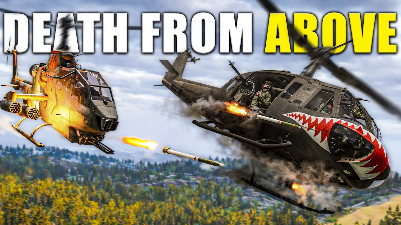 Experiencing the Firepower of U.S. Attack Helicopters (AH-1 Cobra & UH-1 Huey Gunship)