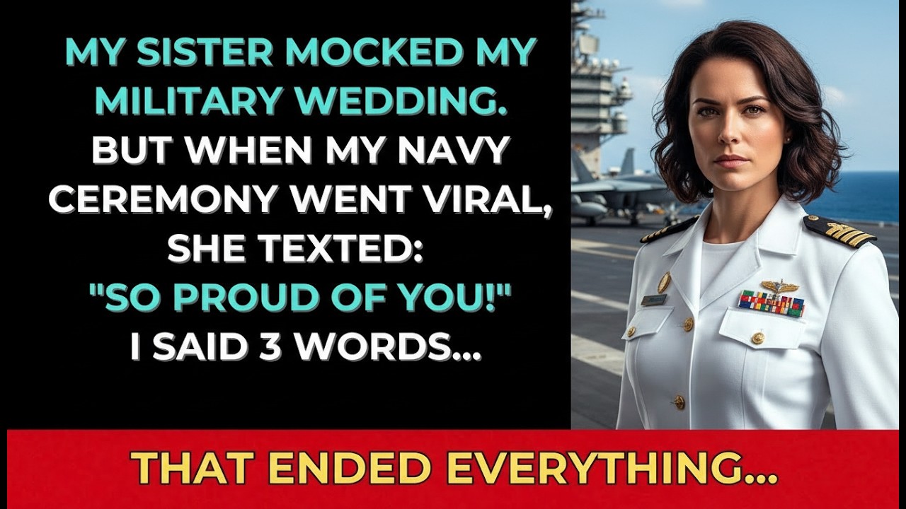 My Sister Mocked My Military Wedding. When My Navy Honor Ceremony Made Headlines, She Texted…