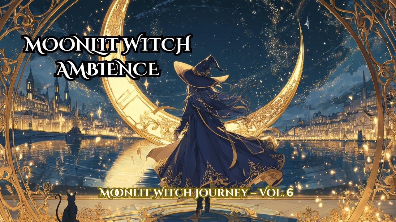 《Vol.6》 Moonlit Witch’s Journey 🌙  Relaxing Fantasy Instrumental Music 🌙  Crescent Reflections