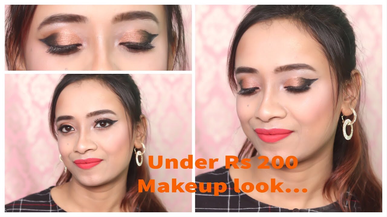 Under Rs 200 Makeup challenge || Makeup look using affordable makeup
