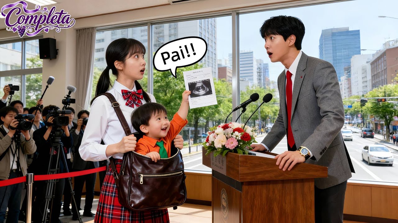 CEO anunciou que era infértil…MAS repente criança saiu da mochila de uma estudante gritou: “PAPAI!”