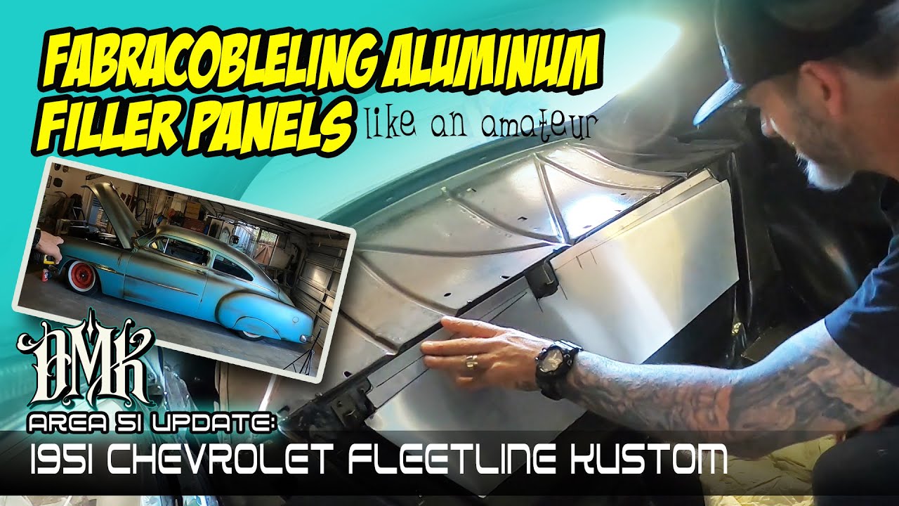 Basic Garage Sheetmetal Fab-51 Chevy Fleetline Custom Making Interior Filler Panels from Aluminium