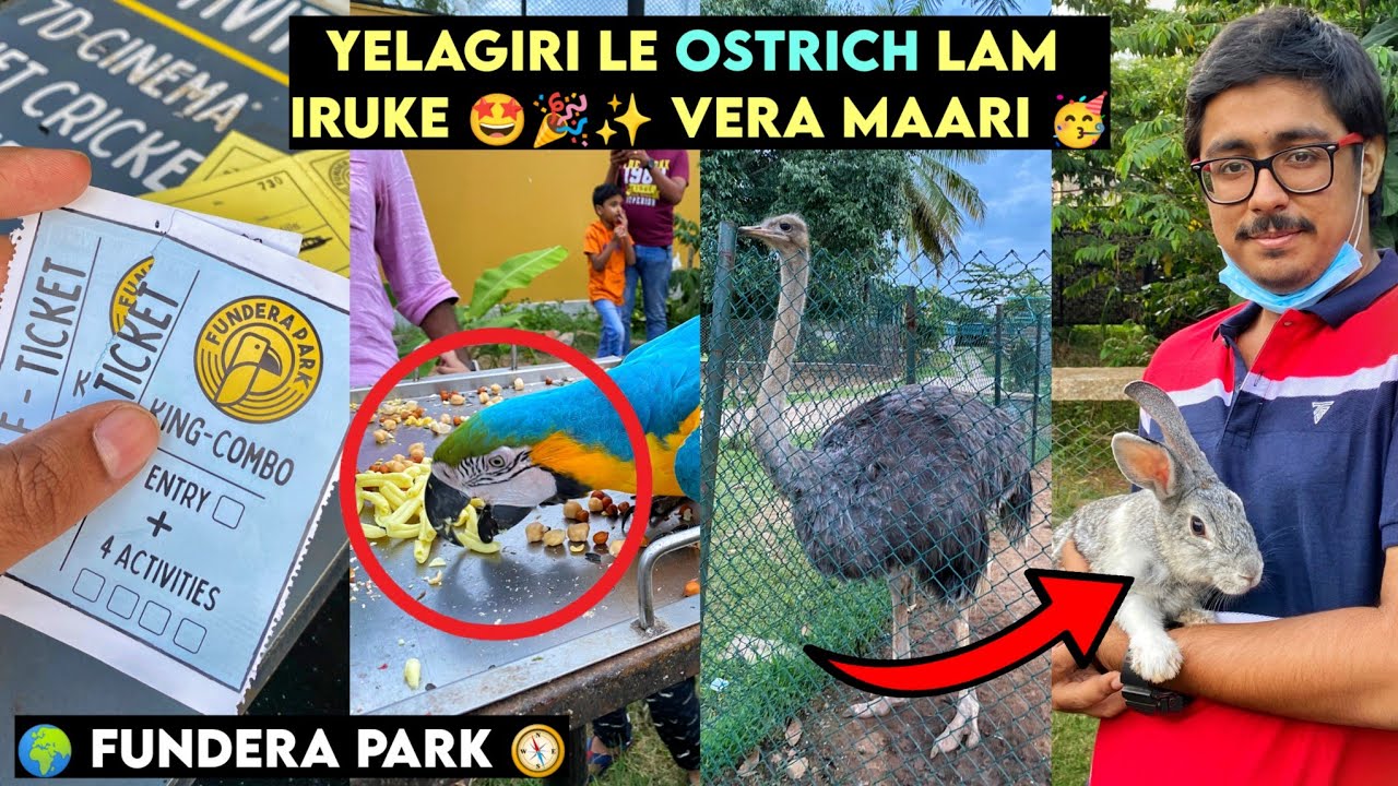 Yelagiri Le Ostrich Iruka 🤩🦖 and Rabbit 🐇 kuda oru Selfie 📸 | Fundera Park Yelagiri | Peppa Foodie