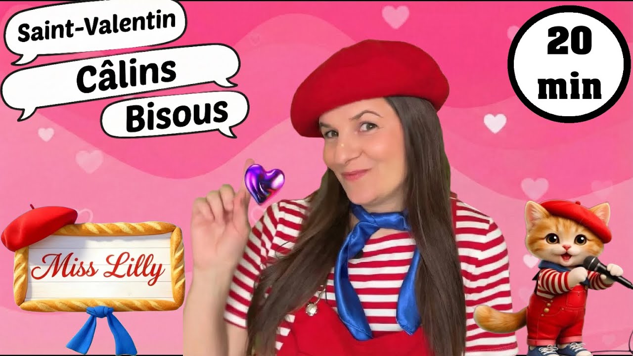 Learn Valentine’s Day French ❤️ | Amour, Câlin, Bisou | Toddlers & Preschoolers