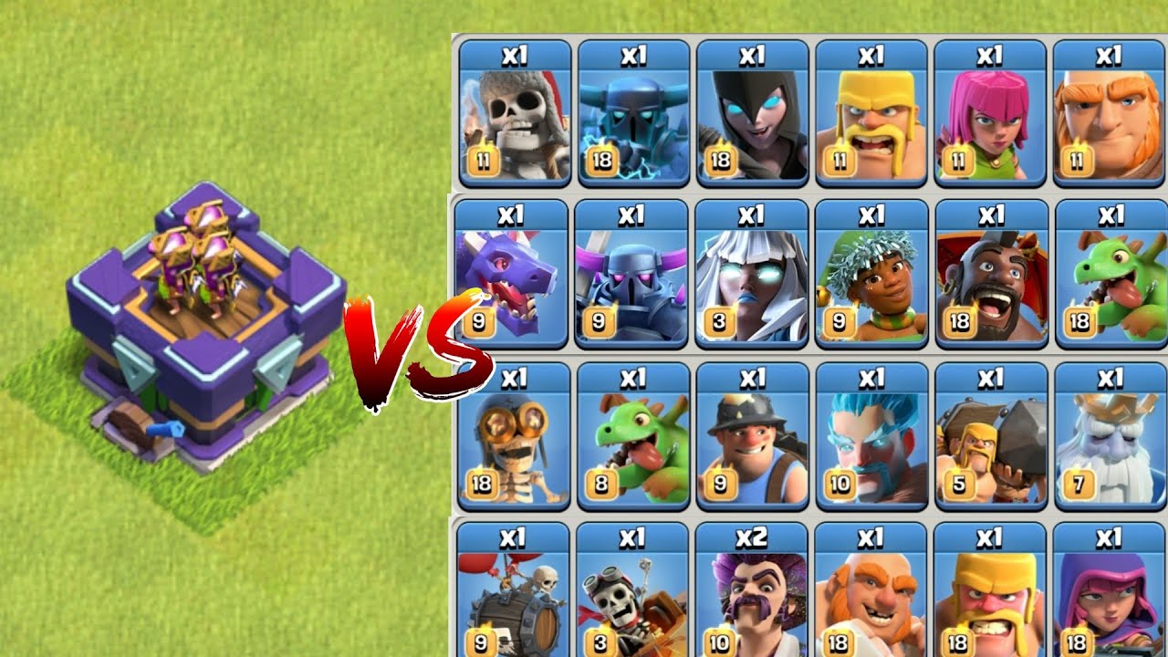 Fast Archer tower vs clashofclans troops attack experiment video