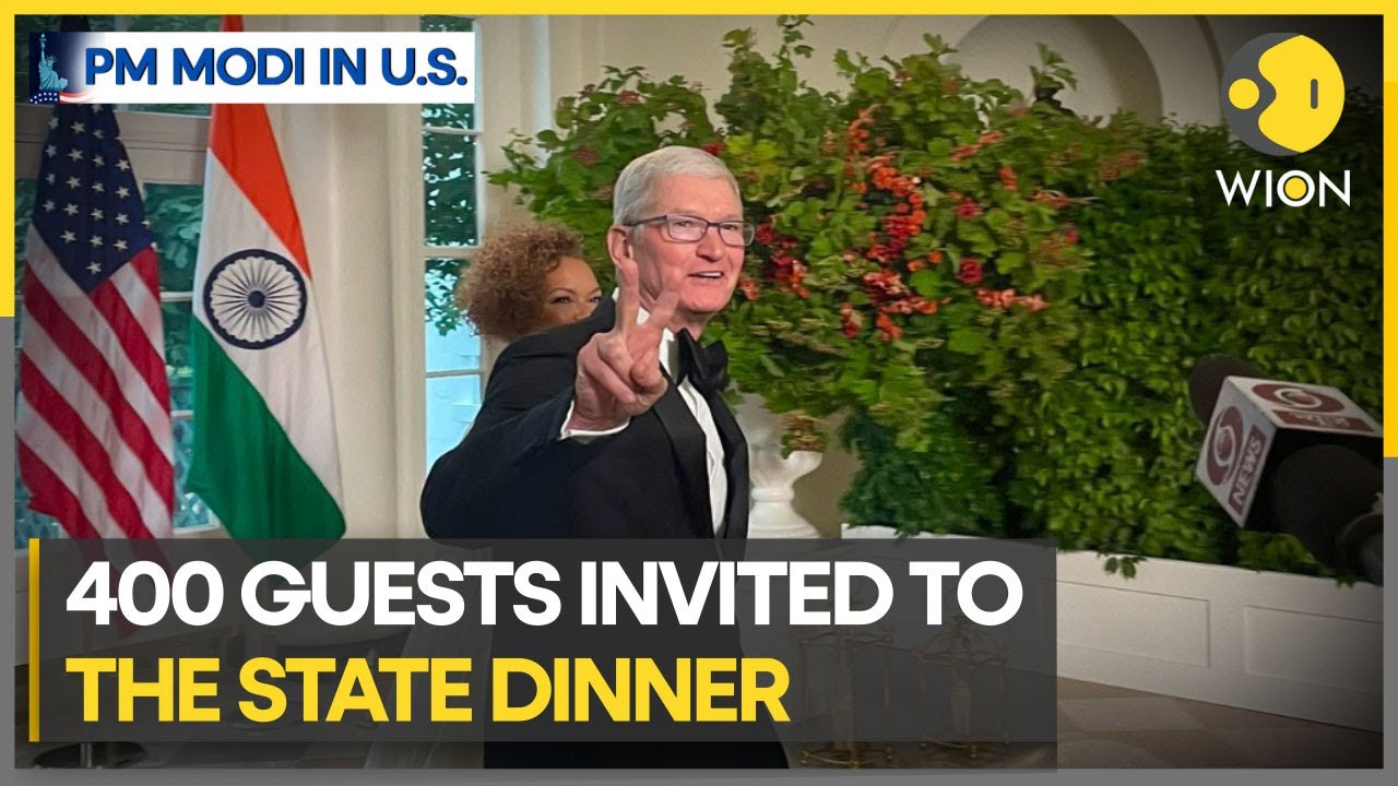 PM Modi in US: Tim Cook, Anand Mahindra at State dinner for PM Modi | WION