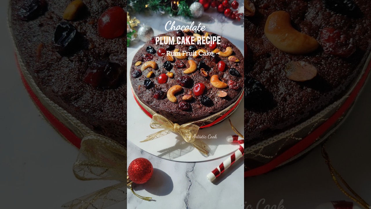Plum Cake Recipe | Chocolate Rum Fruit Cake Recipe👆💫😍 #ytshorts #shortsfeed #youtubeshorts #shorts