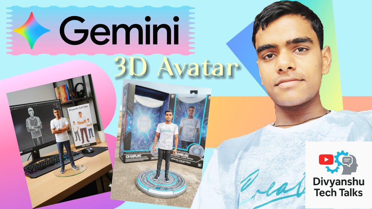 How to Make Your Own 3D Avatar from a Photo | Gemini AI Tutorial🔥 | Divyanshu Tech Talks 