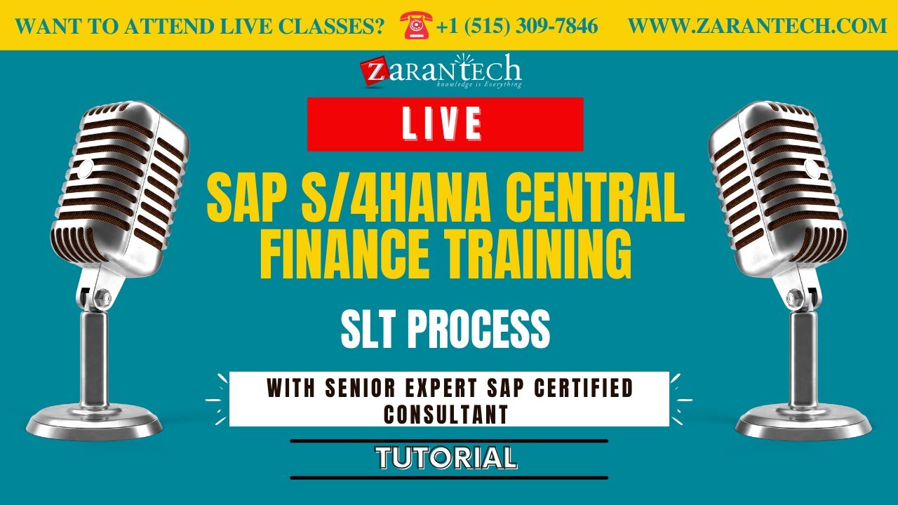LIVE | SLT Process | SAP S4HANA Central Finance Training | ZaranTech