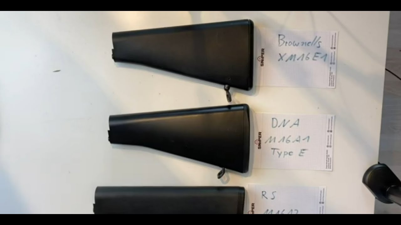 Colt AR15 Rifle Buttstocks - Brownells XM16E1 + DNA M16A1 + Colt M16A2