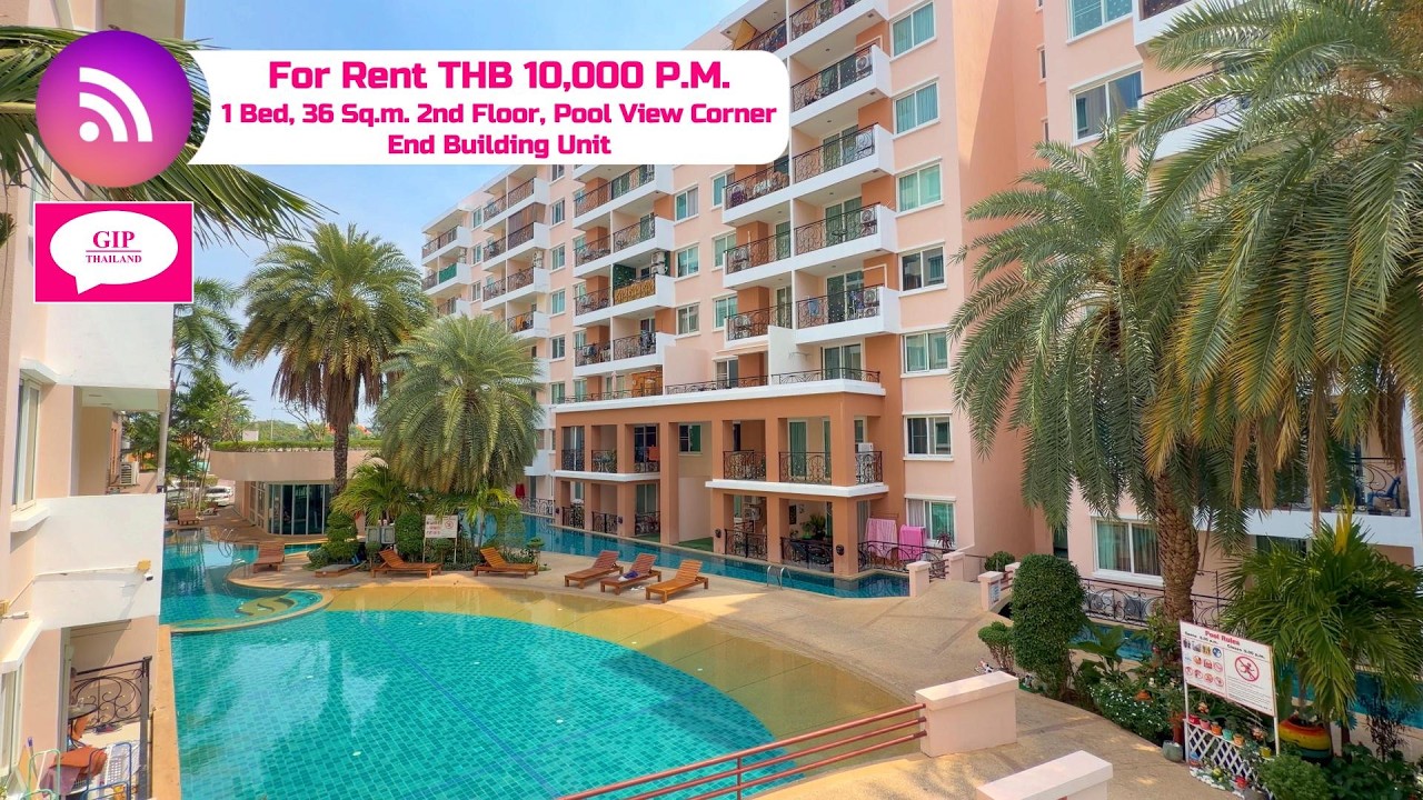 Paradise Park, Jomtien, Thailand, ฿10,000 P.M., 1 Bedroom, For Rent