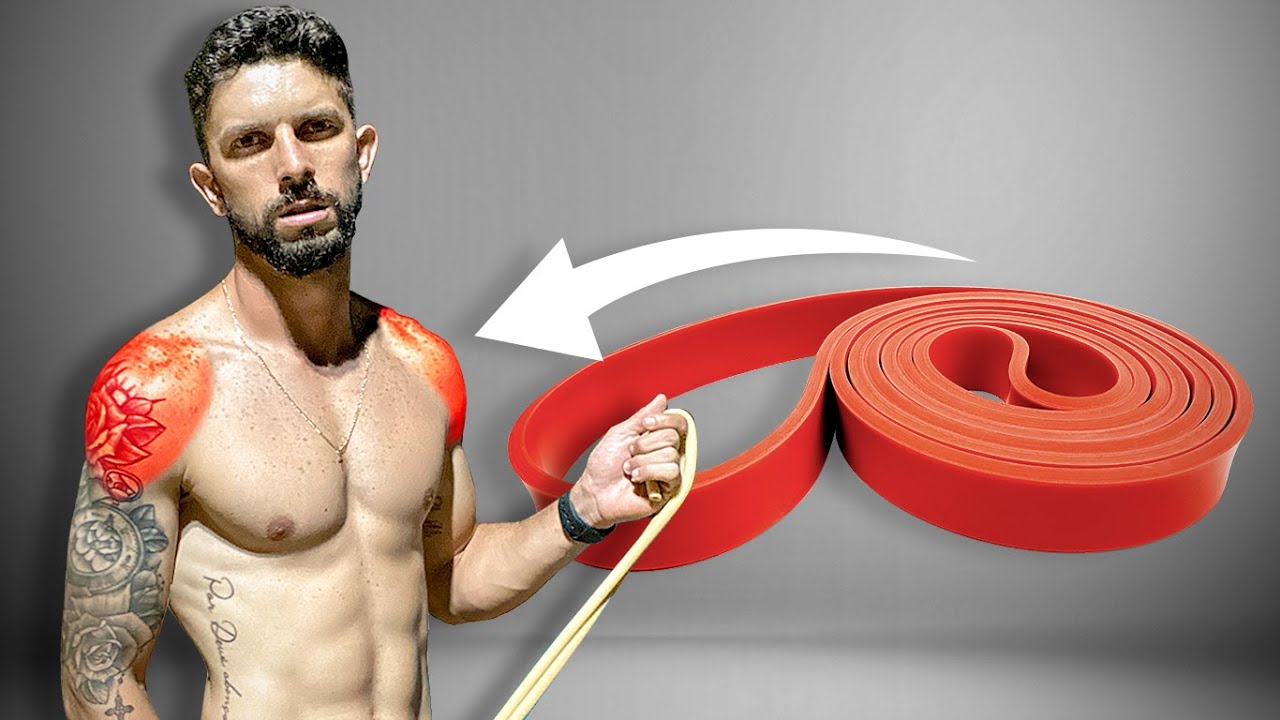 3 Exercícios FÁCEIS Para Ombros com Elástico - Treino com Elástico