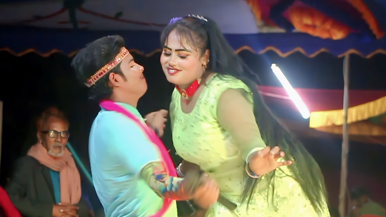পাখিরাজ গানে মন্ত্র মাতালেন যাত্রা নায়ক শান্ত নায়িকা সাথী গান ২০২৪