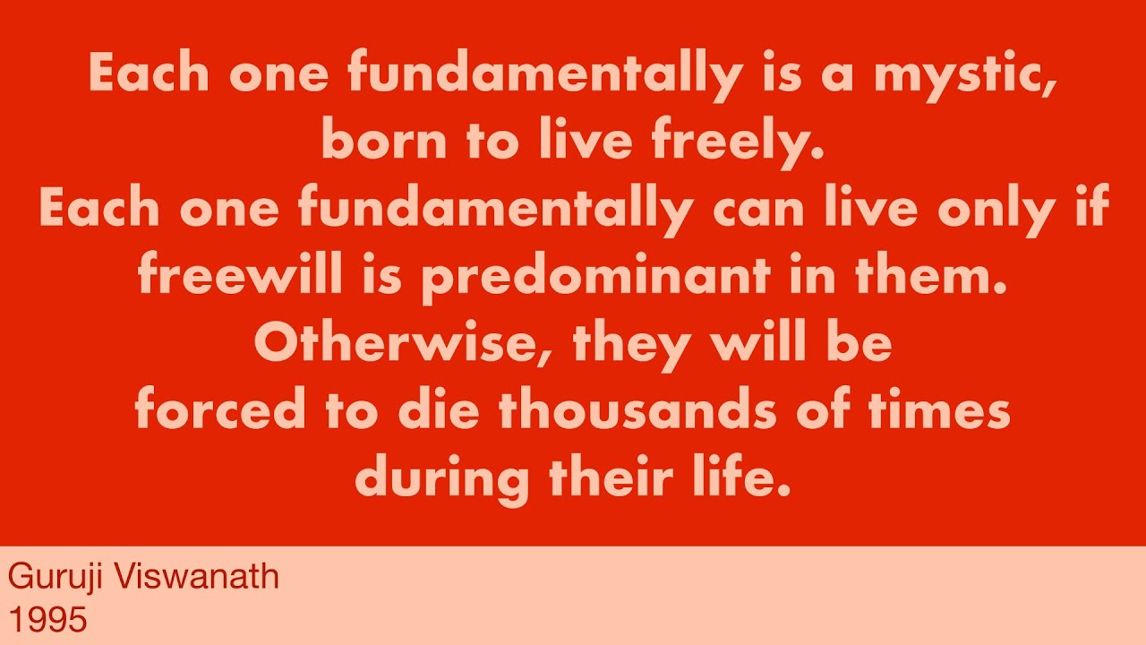 Freewill - #gurujiviswanath