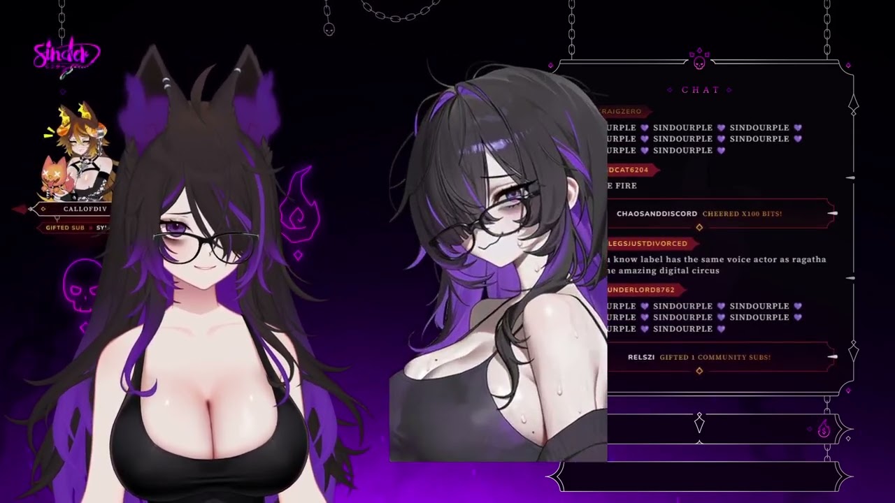 Sinder showing off her Label Recolor