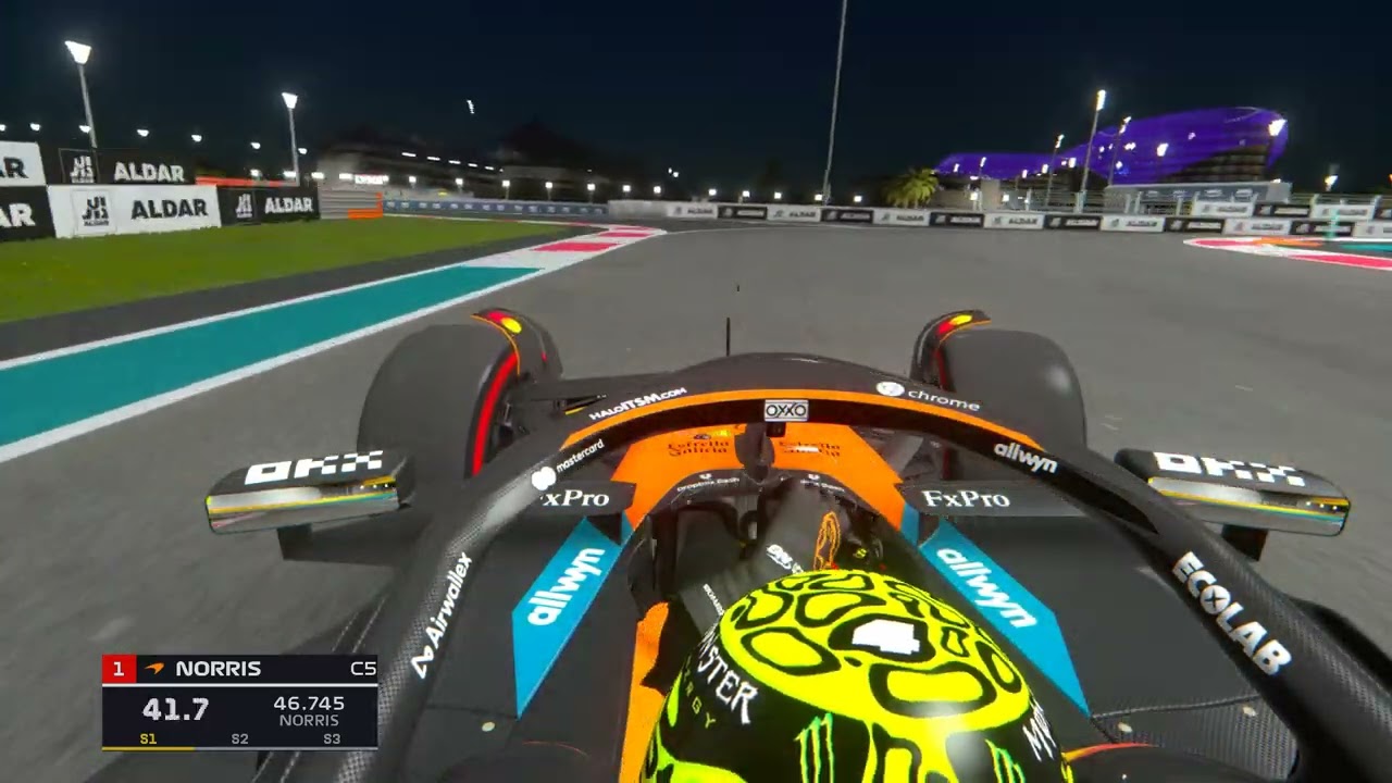 Lando Norris onboard abu Dhabi in assetto corsa 