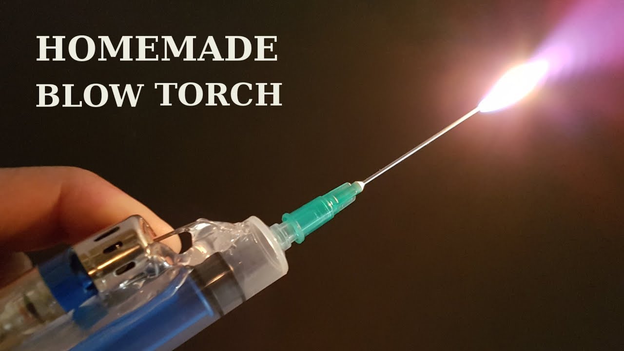 Как сделать Blow Torch с помощью зажигалки и Шприц