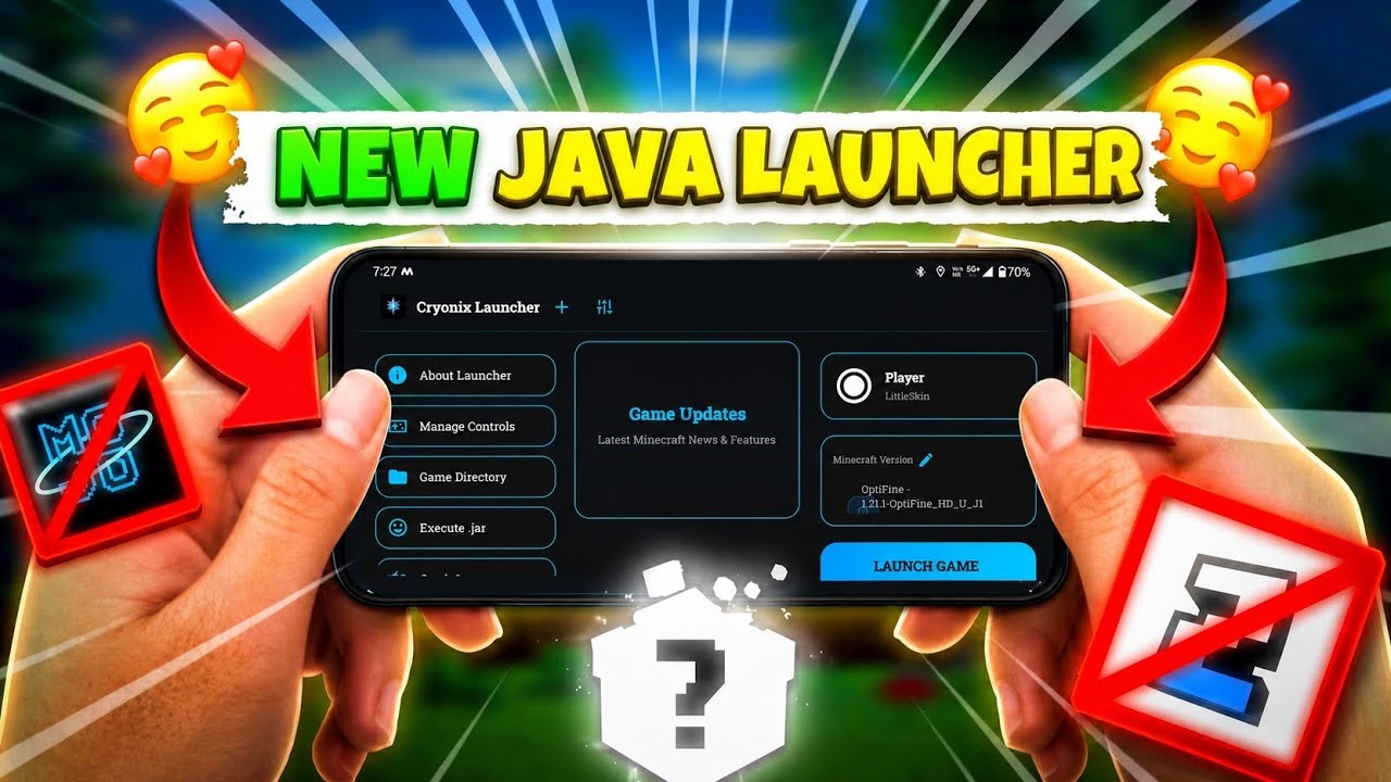 NEW Cryonix Launcher For Minecraft Java On Mobile 🔥 (Better Then Mojolauncher)