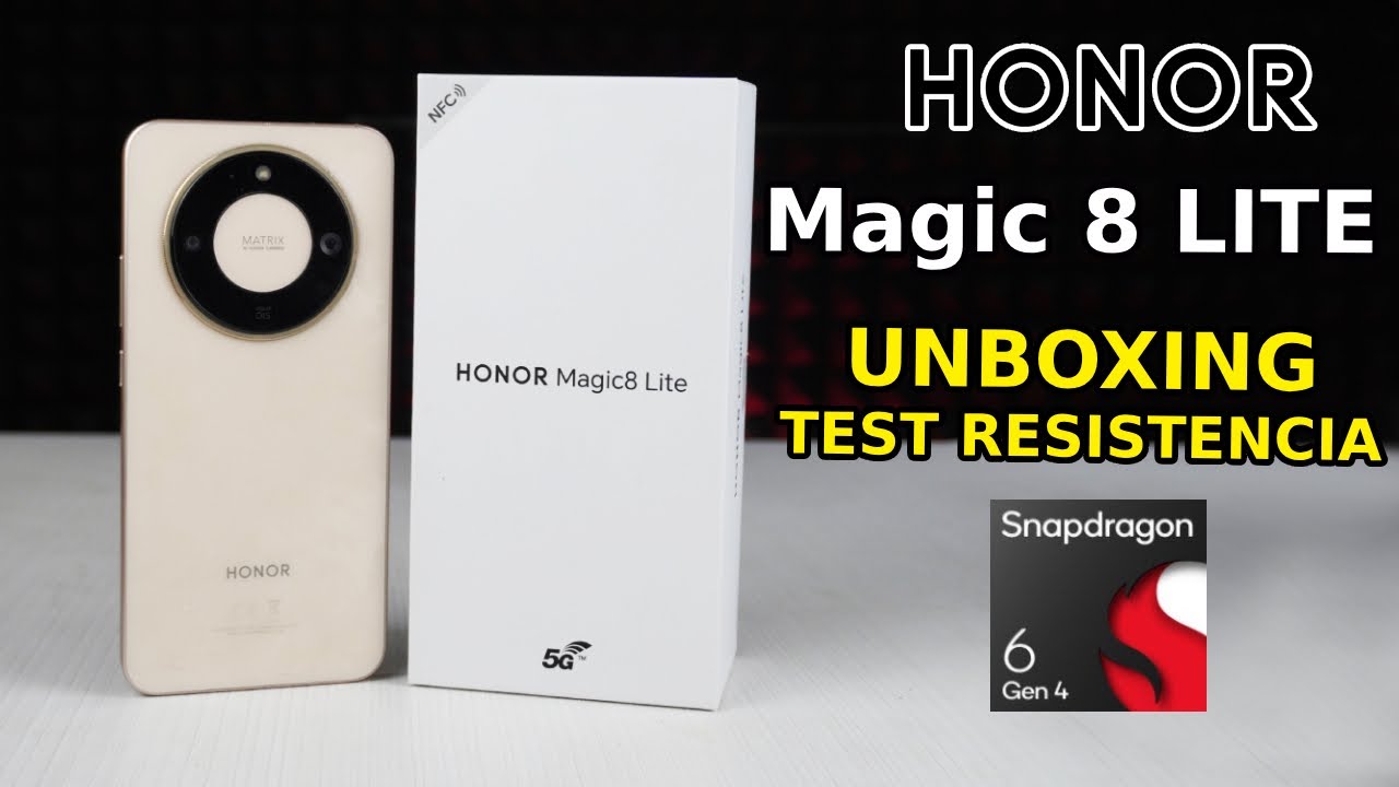 HONOR Magic 8 LITE: UNBOXING teléfono INDESTRUCTIBLE con 8300 mAh y resistencia AGUA IP69K