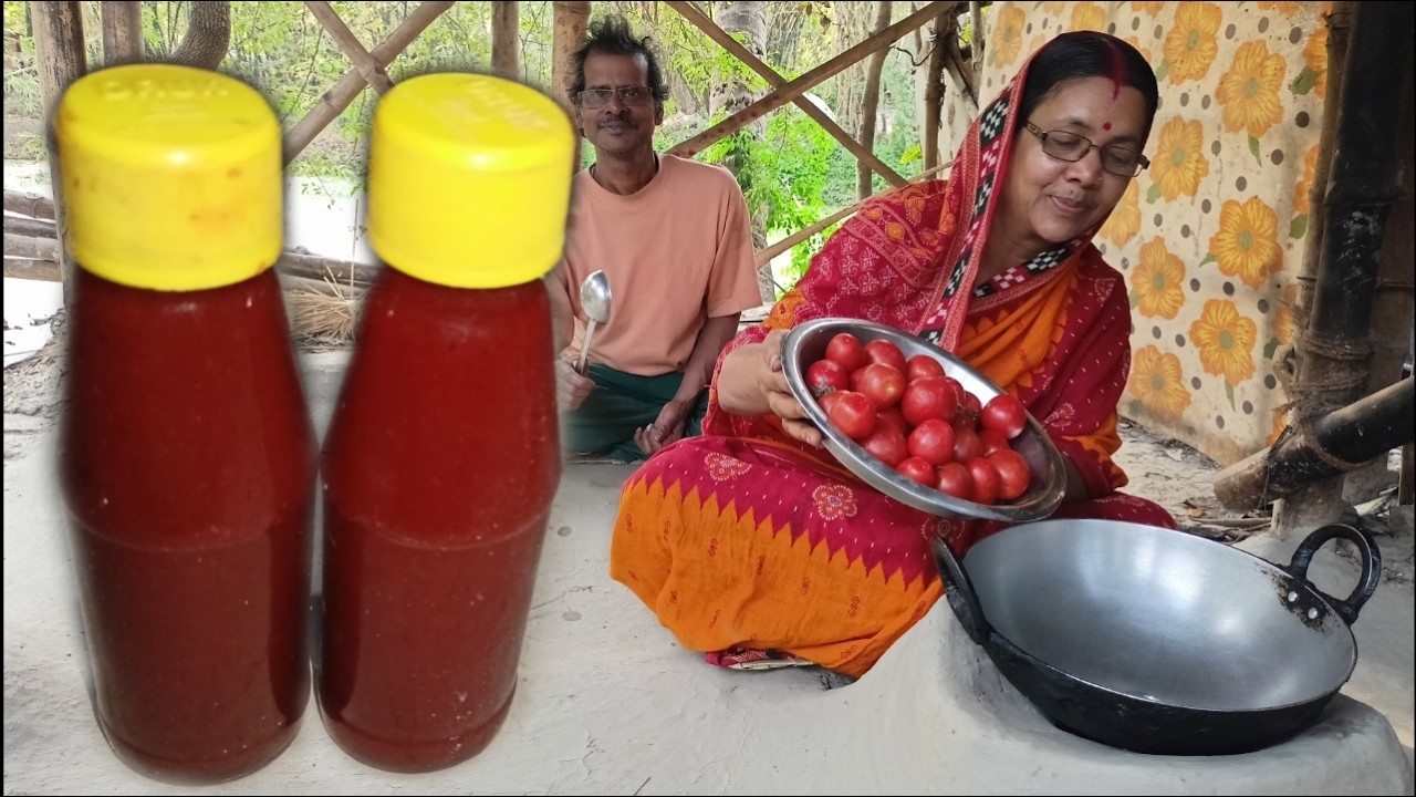 এক বছর থাকবে টমেটোর সস রেসিপি একবার এইভাবে বাড়িতে বানিয়ে দেখুন | Tomato Sauce Recipe|