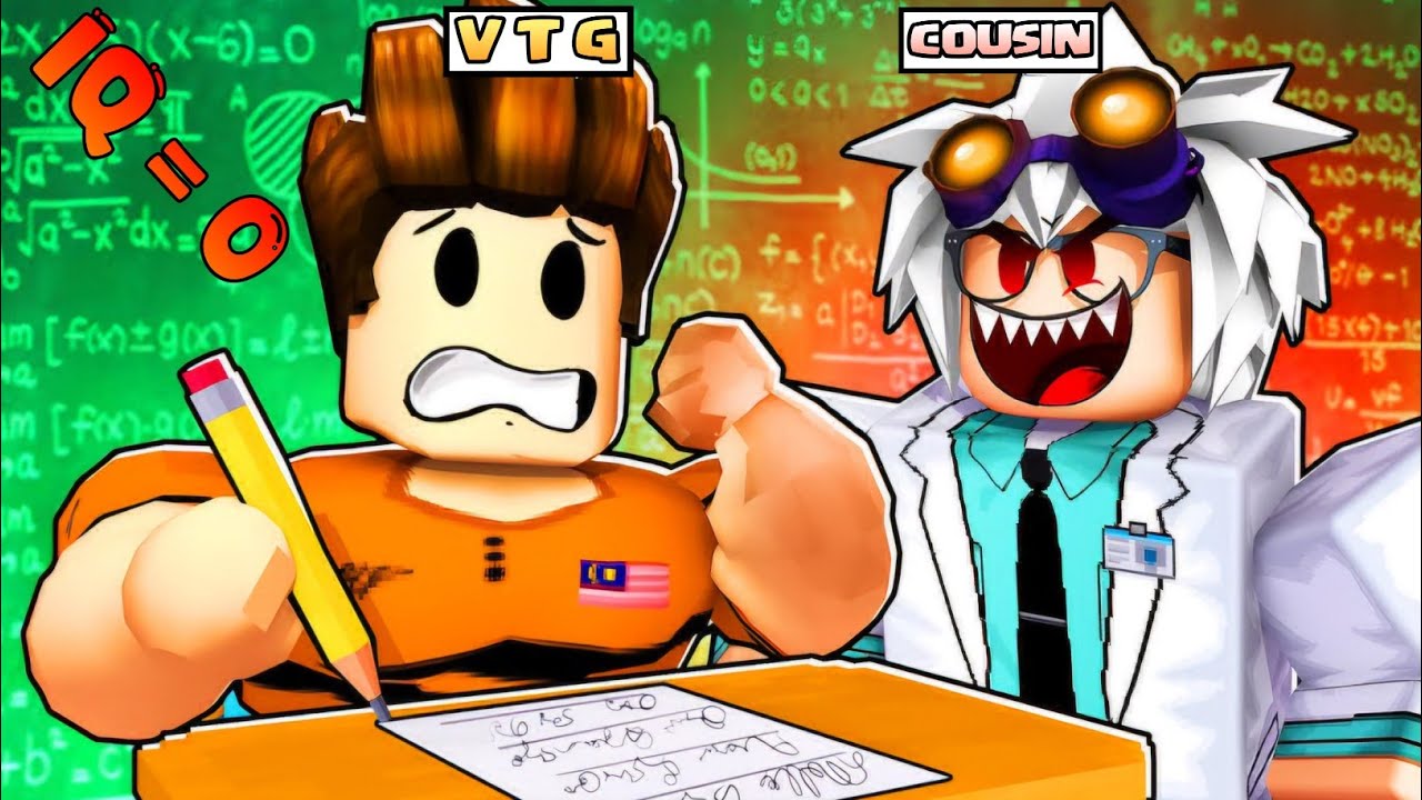 Me And My Cousin Tested Our IQ In Roblox|On Vtg!