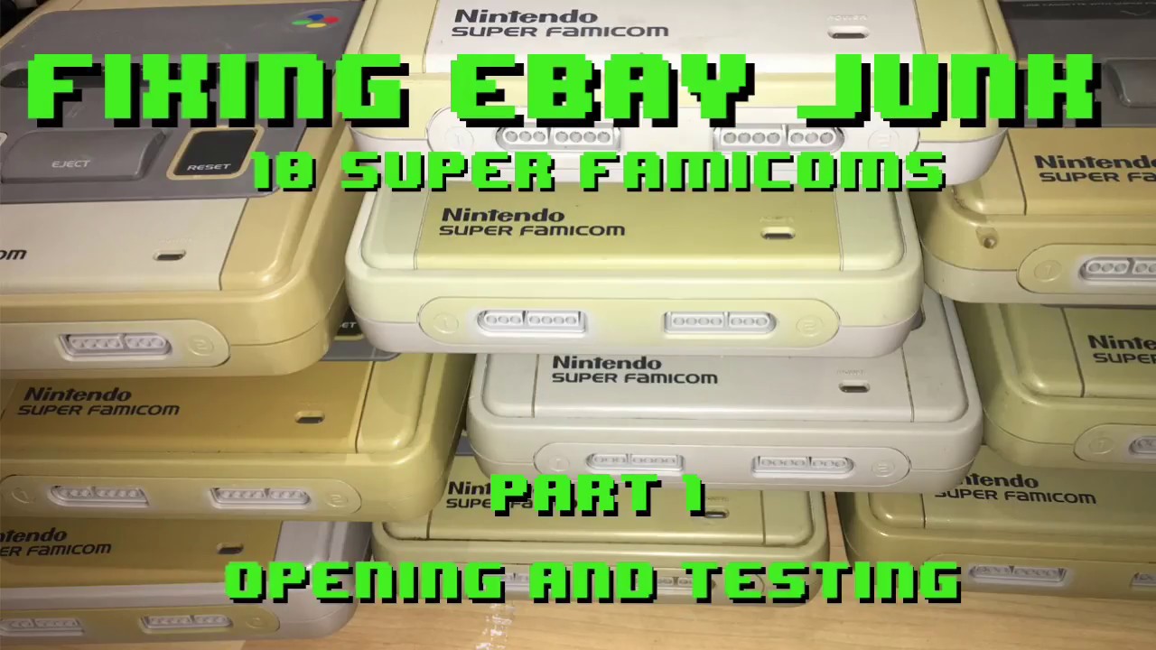 Fixing eBay Junk - 10 Super Famicoms - Part 1 Unboxing and Testing