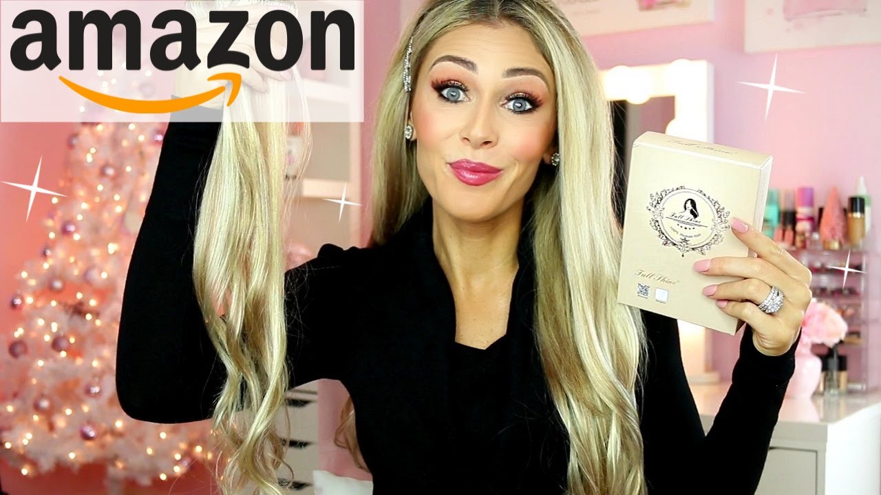 AMAZON HAIR EXTENSIONS + HOW TO CLIP IN HAIR EXTENSIONS | FULL SHINE