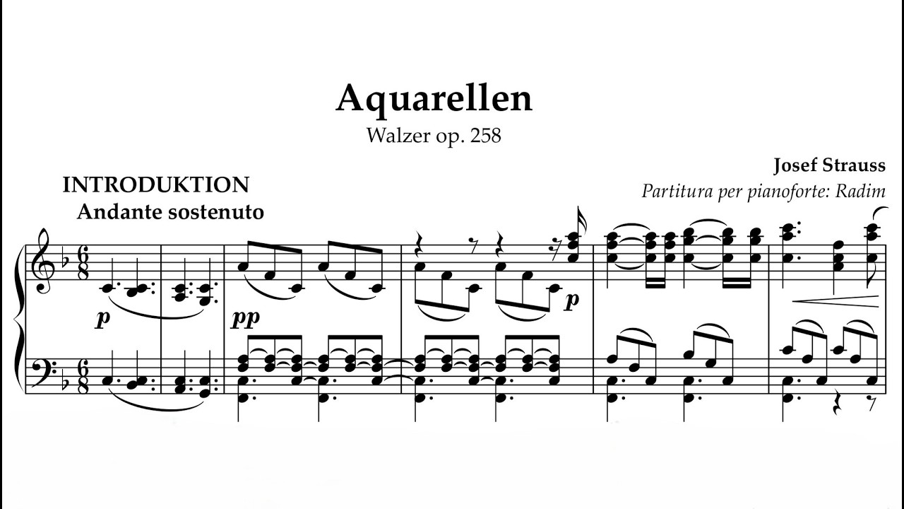 Josef Strauss: Aquarellen, Walzer, Op. 258 REMAKE