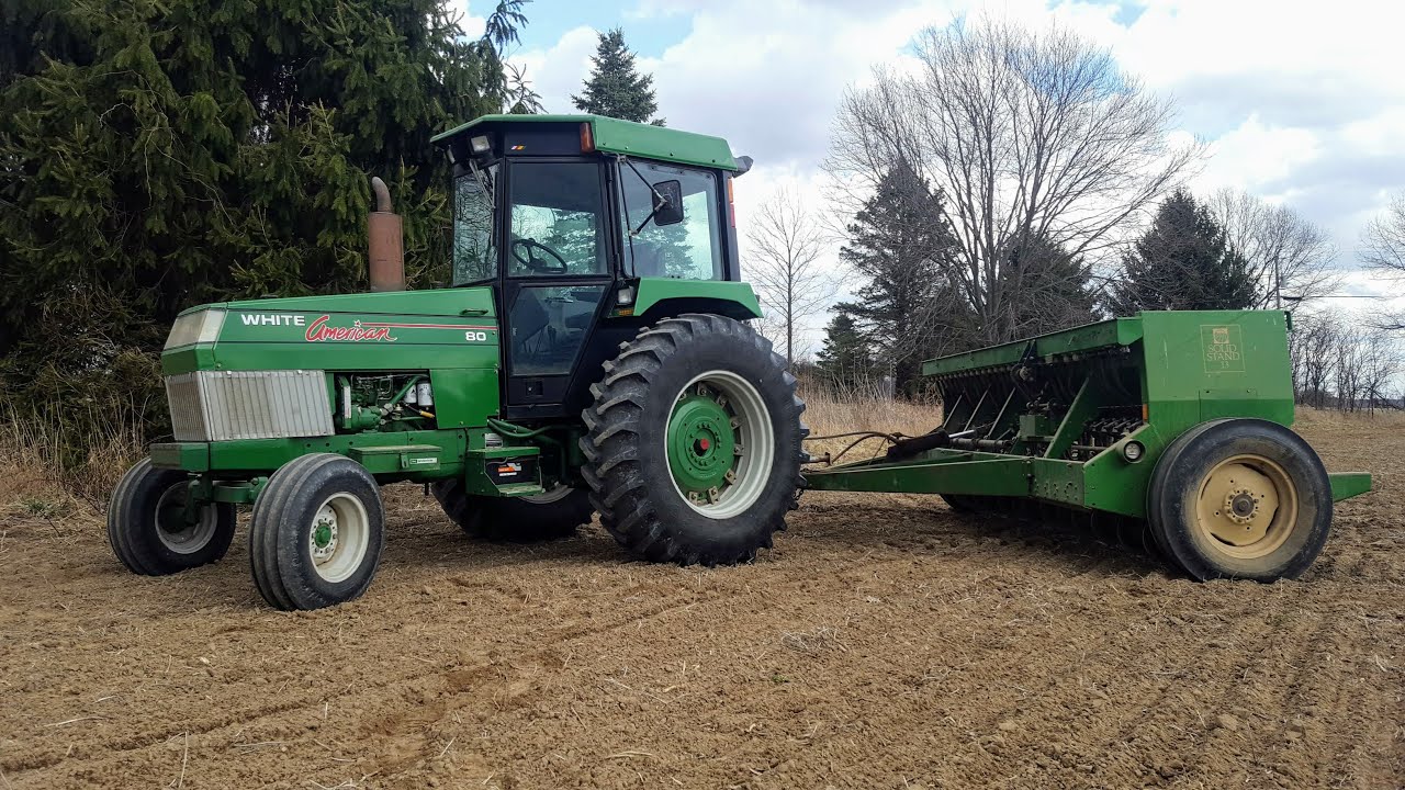 Planting Oats with Detroit Diesel and Cummins powered Oliver and White tractors