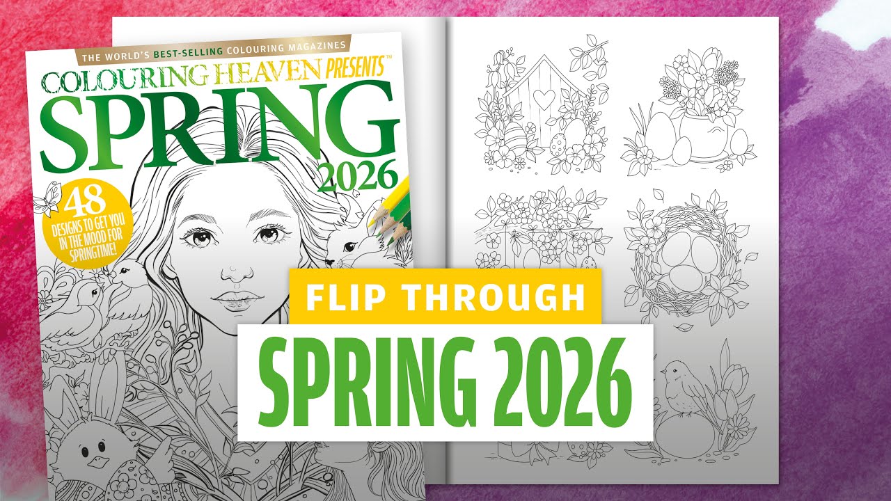 SPRING 2026 colouring flip through | Colouring Heaven Presents #28 | Only Human Art