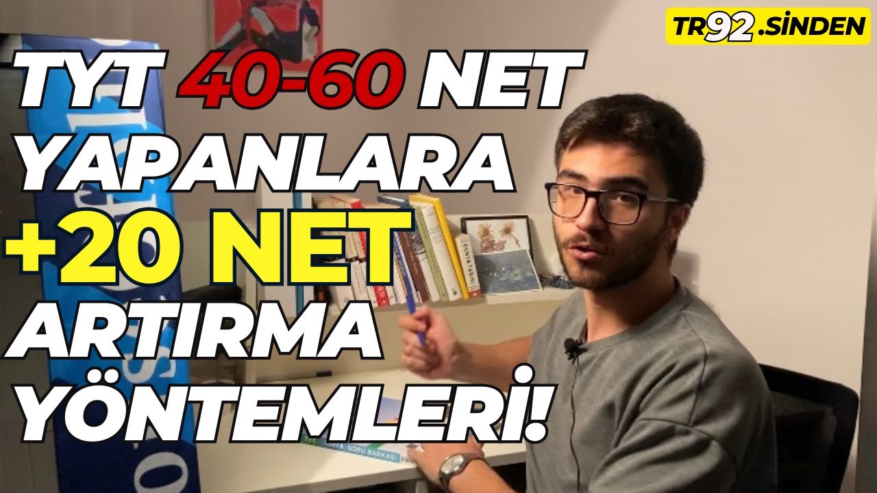 ‼️TYT 40-60 NET ARASINA ÖZEL +20 NET KAZANDIRAN TAKTİKLER!