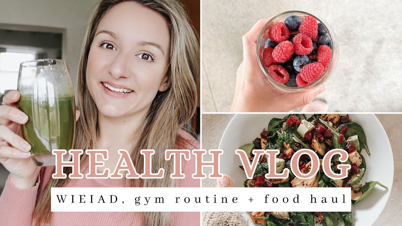HEALTH VLOG | what I eat in a day, gym routine + healthy weekly food haul AD