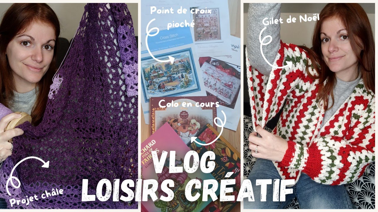 VlogLoisirsCréatif#16~Dernière ligne droite pour les projets crochet/broderie de Noël & du colo 🥰❤