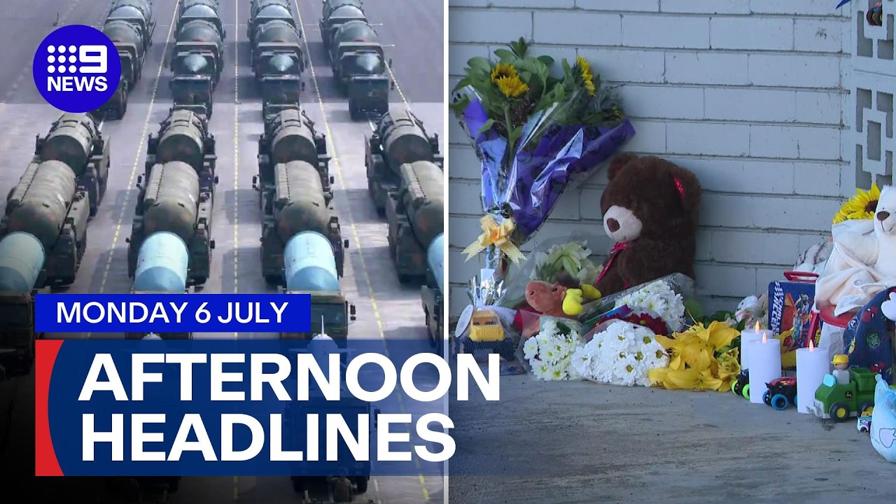 China launches nuclear missile into Pacific Ocean; Vigil for Central Coast death | 9 News Australia