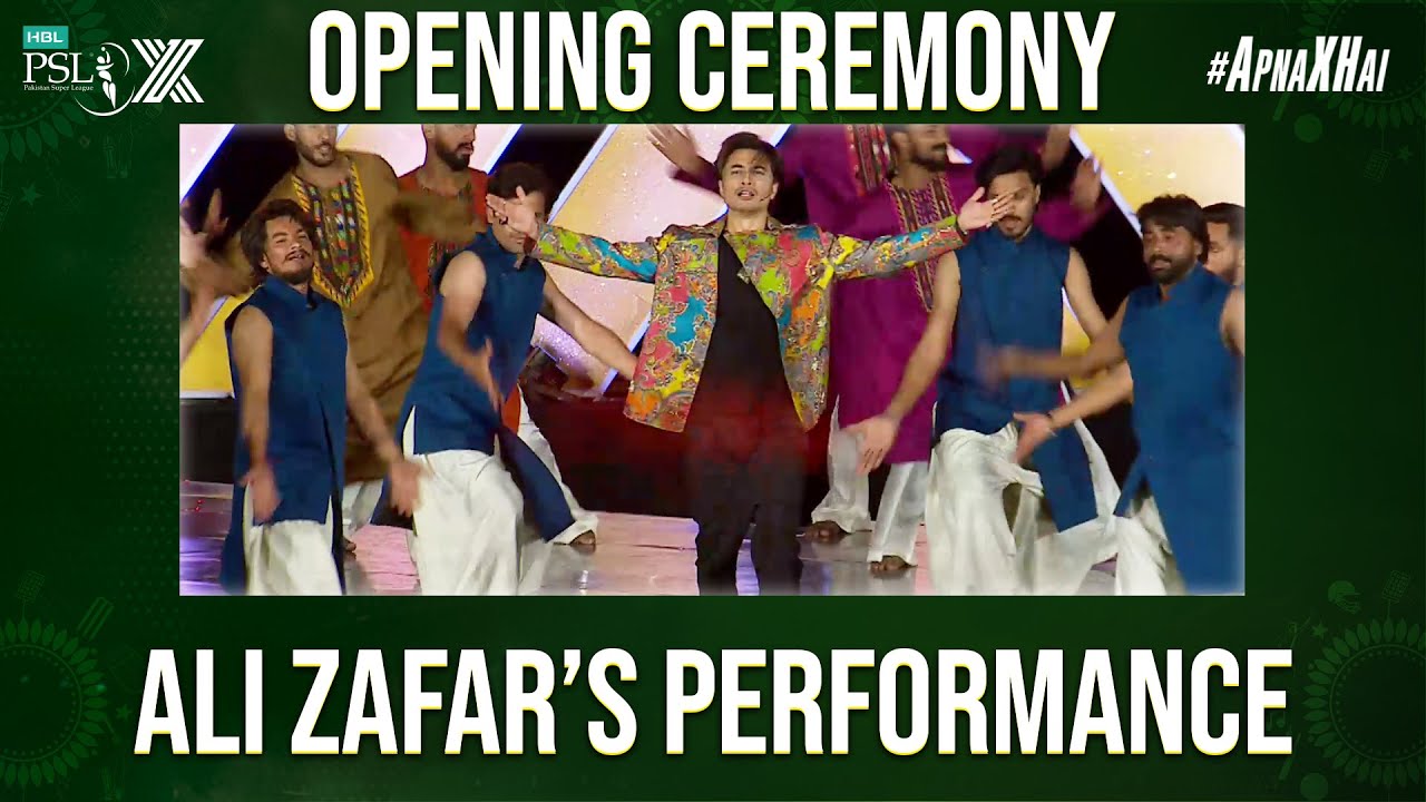 Beautiful Performance By Ali Zafar in Opening Ceremony | Pakistan Super League Season 10 | #HBLPSLX