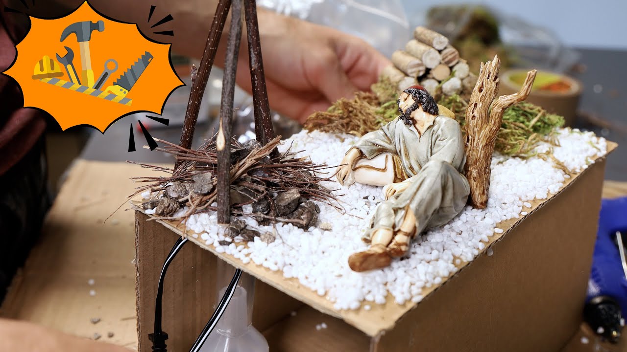 EFFETTO FUOCO per presepe con FUMO VERO