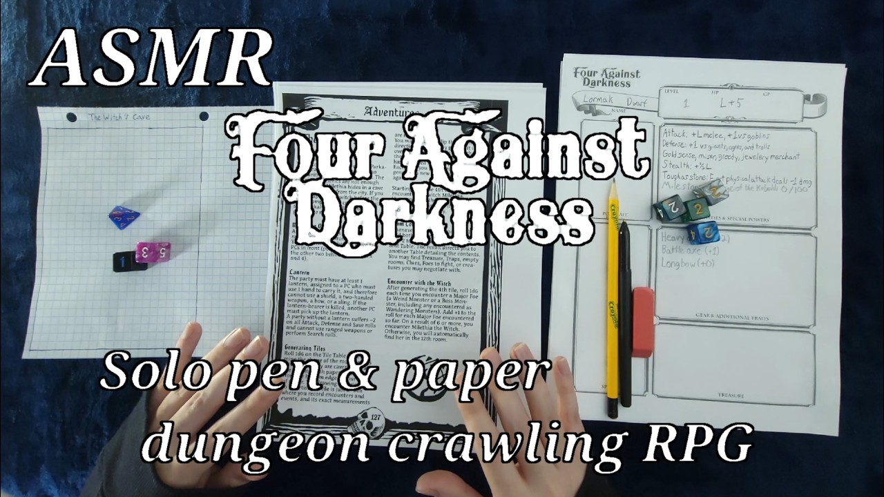 (ASMR) Four Against Darkness - Pen & paper dungeon crawling!