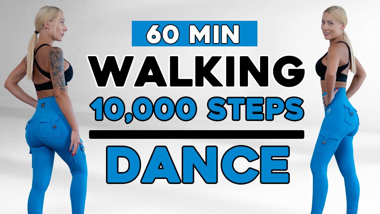 10000 STEPS IN 60 MIN - Walking Cardio Dance Workout to Burn Fat, Mood Booster, No Repeat No Jumping