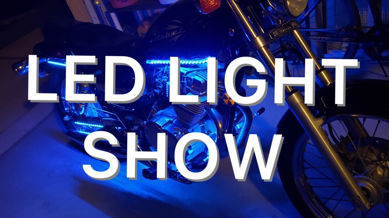 Led light kit on a Honda Rebel 250. How to install