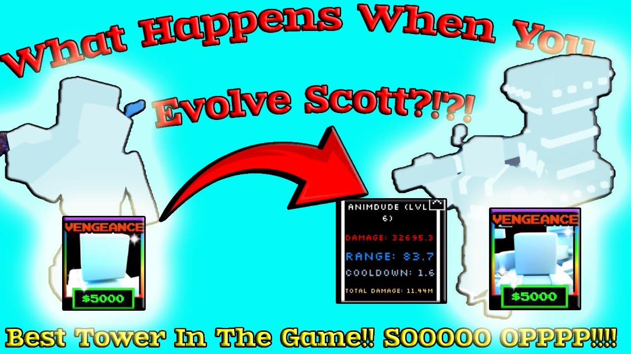 Evolution Shiny Scott with Vengeance is So OP in Five Nights TD!!!!!(FNTD) Best Unit In The Game!!!
