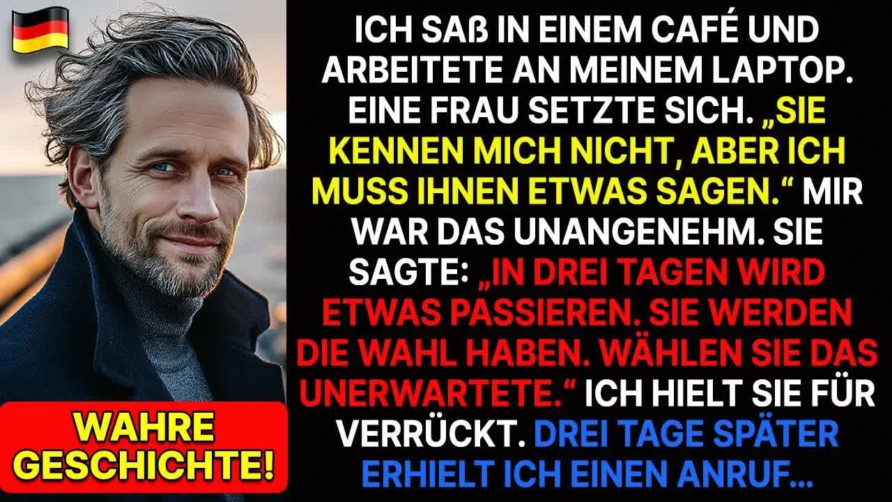 „In drei Tagen hast du eine Wahl  Wähle das Unerwartete“, sagte eine Fremde – dann verschwand si
