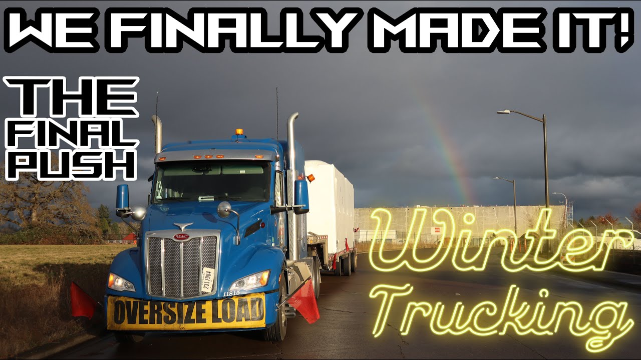 The Final Push Across Oregon | 2 Peterbilt 579s Oversize Convoy | Winter Trucking EP 4