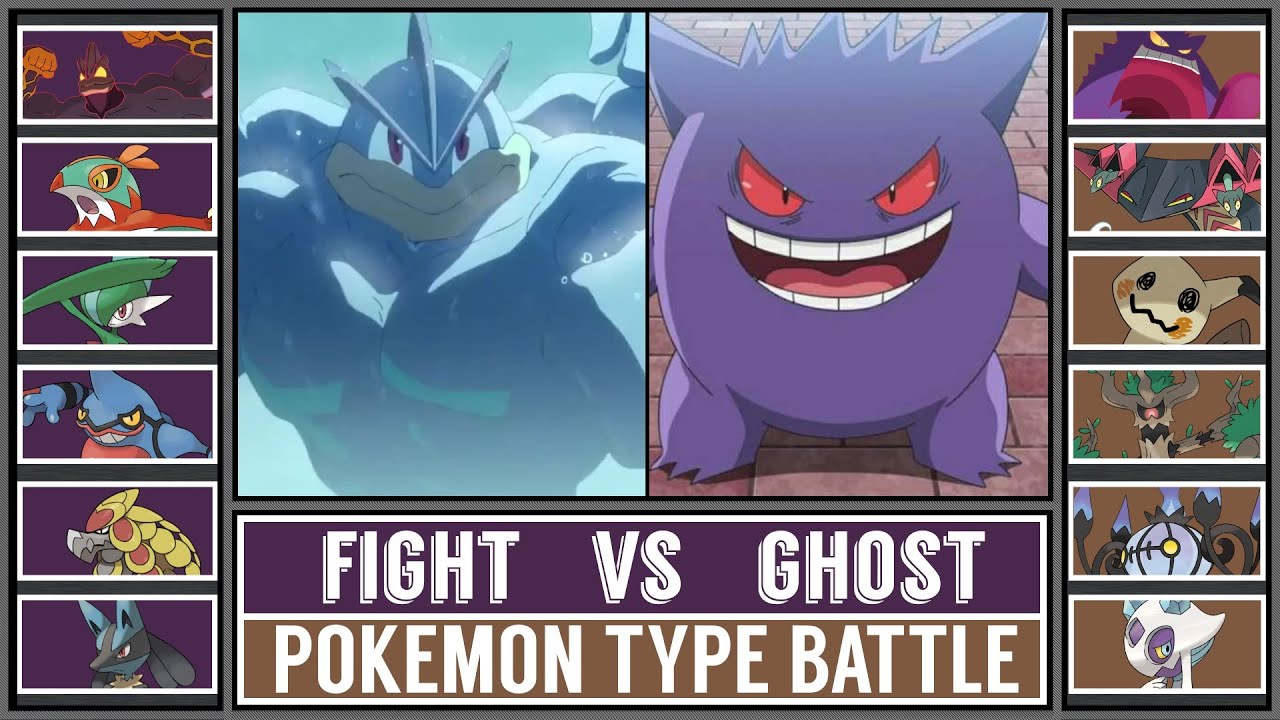 Pokémon Type Battle: FIGHTING vs GHOST