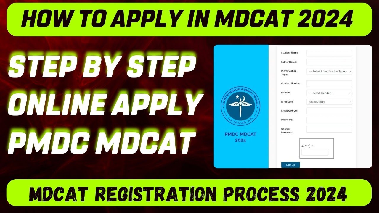 How to apply in Mdcat 2024 | MDCAT Registration Process 2024 | Step By Step Online Apply
