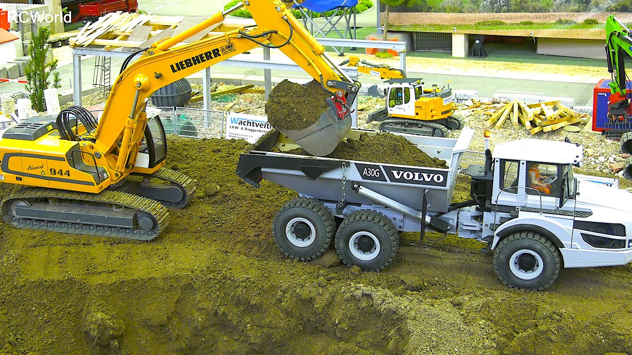RC Truck Event Thalmassing / Mega Construction Site Excavators Wheel Loader Dump Trucks Fire Trucks