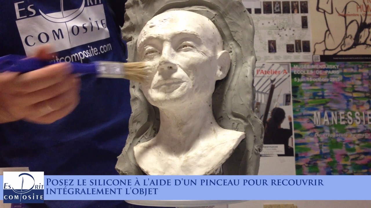 Comment faire ? Moulage en 2 parties d'une tête sculptée en silicone
