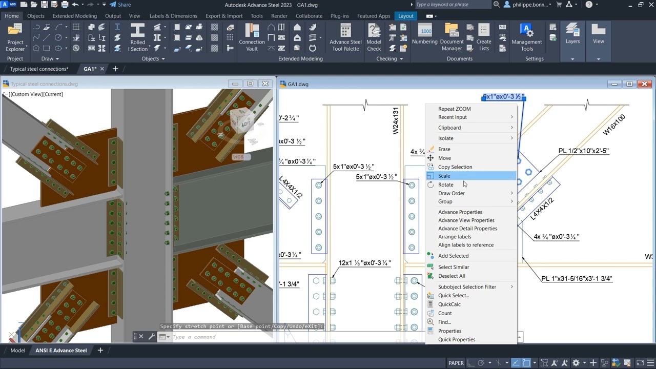 Advance Steel 2023: Bolt label leader enhancement