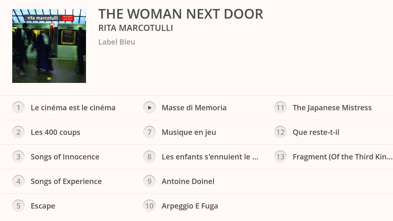 Rita Marcotulli - The Woman Next Door